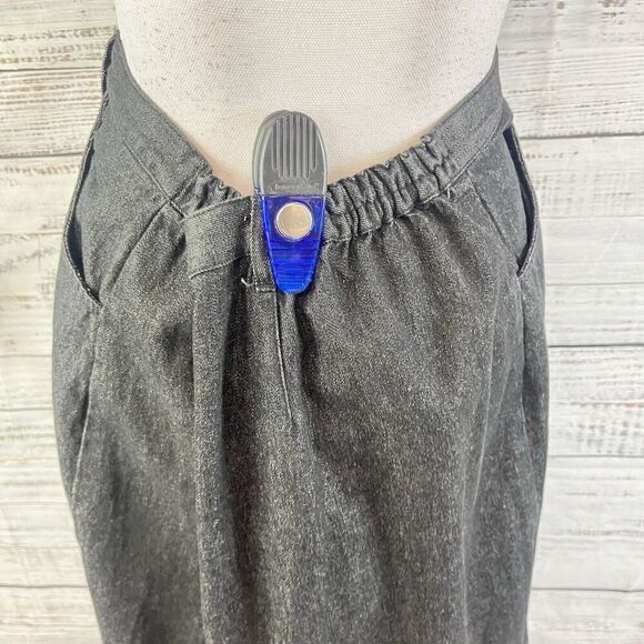 Denim & Co Skirt Plus size 1X Black Denim Jean Long Straight Floral Embroidery - Picture 11 of 14